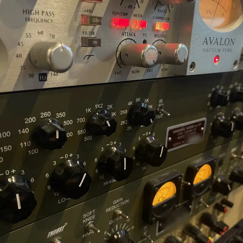 Avalon tube EQ above an API JDK R24 equaliser